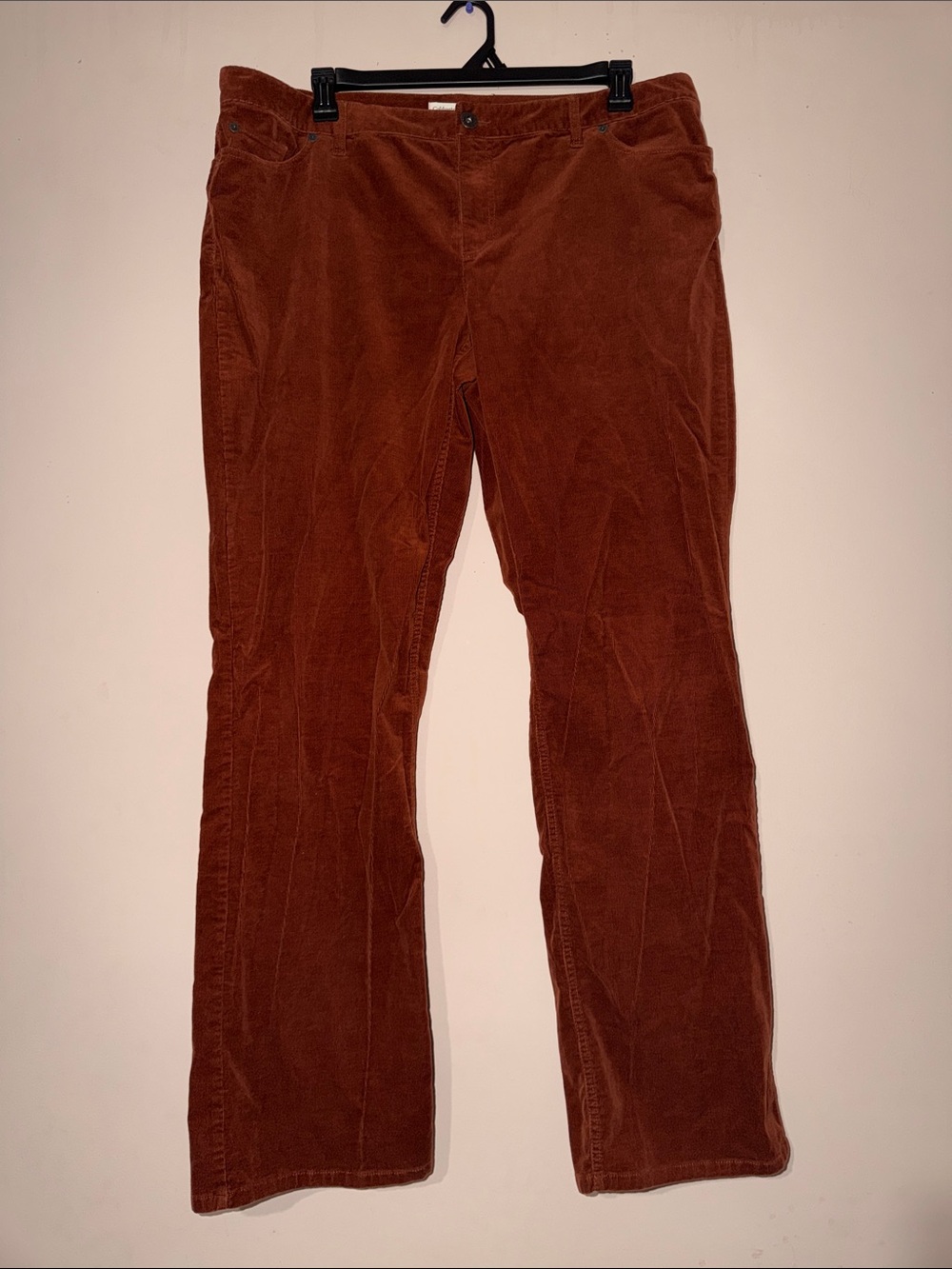 Corduroy Pants in Rust Brown - Classic Straight Fit